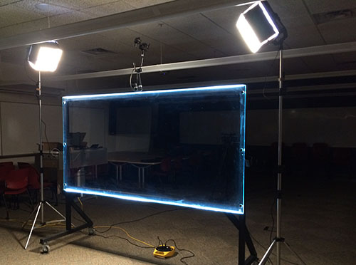 Lightboard ready for use